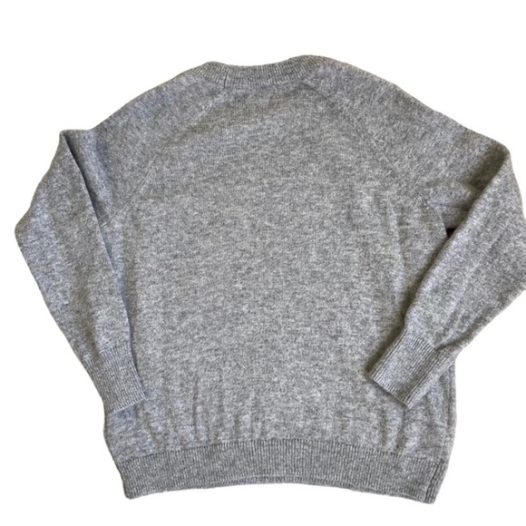 H&M Women’s Sequin Perfume Bottle Gray Crewneck Sweater Alpaca Blend Soft Sz M - Picture 5 of 12